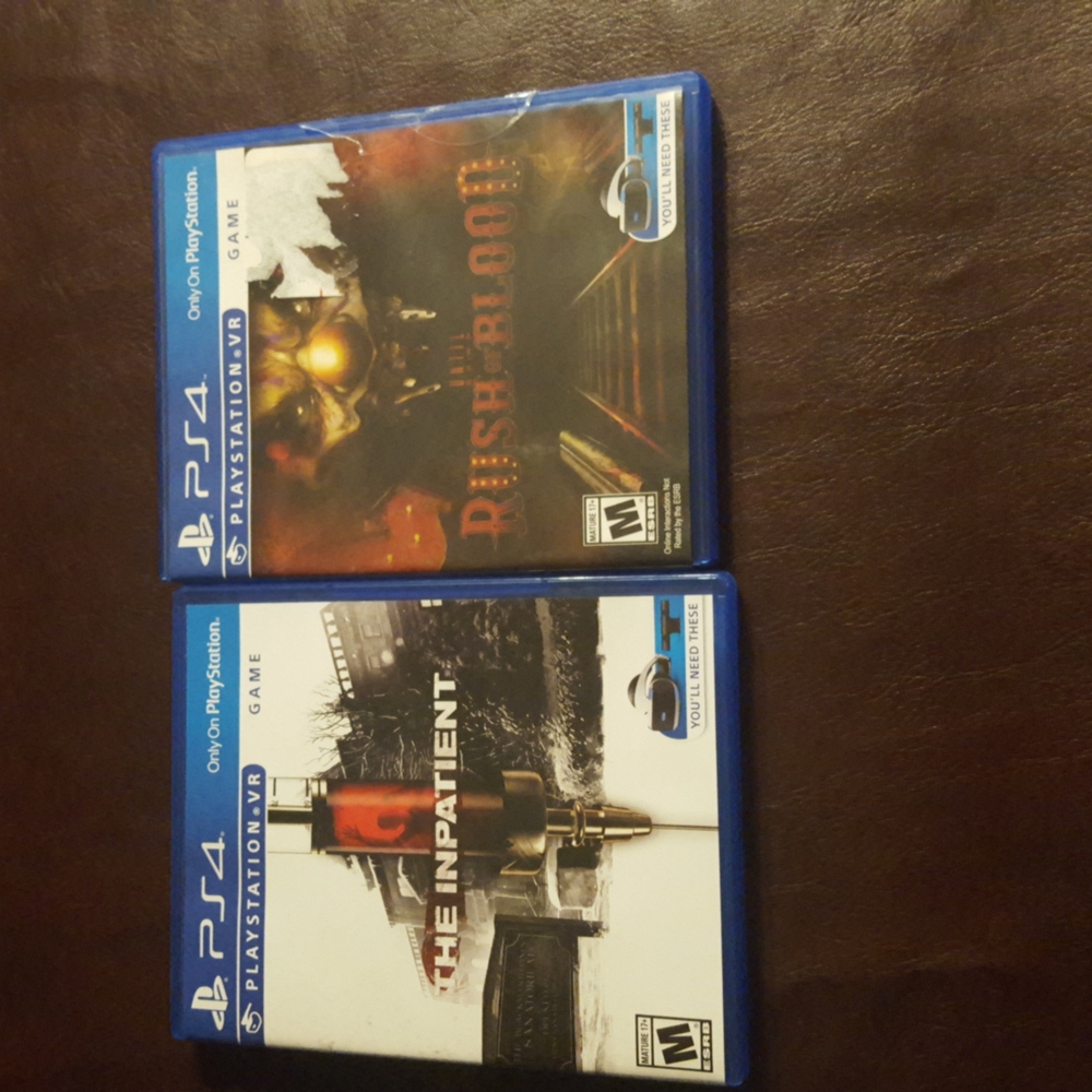 VR headset two controllers two games